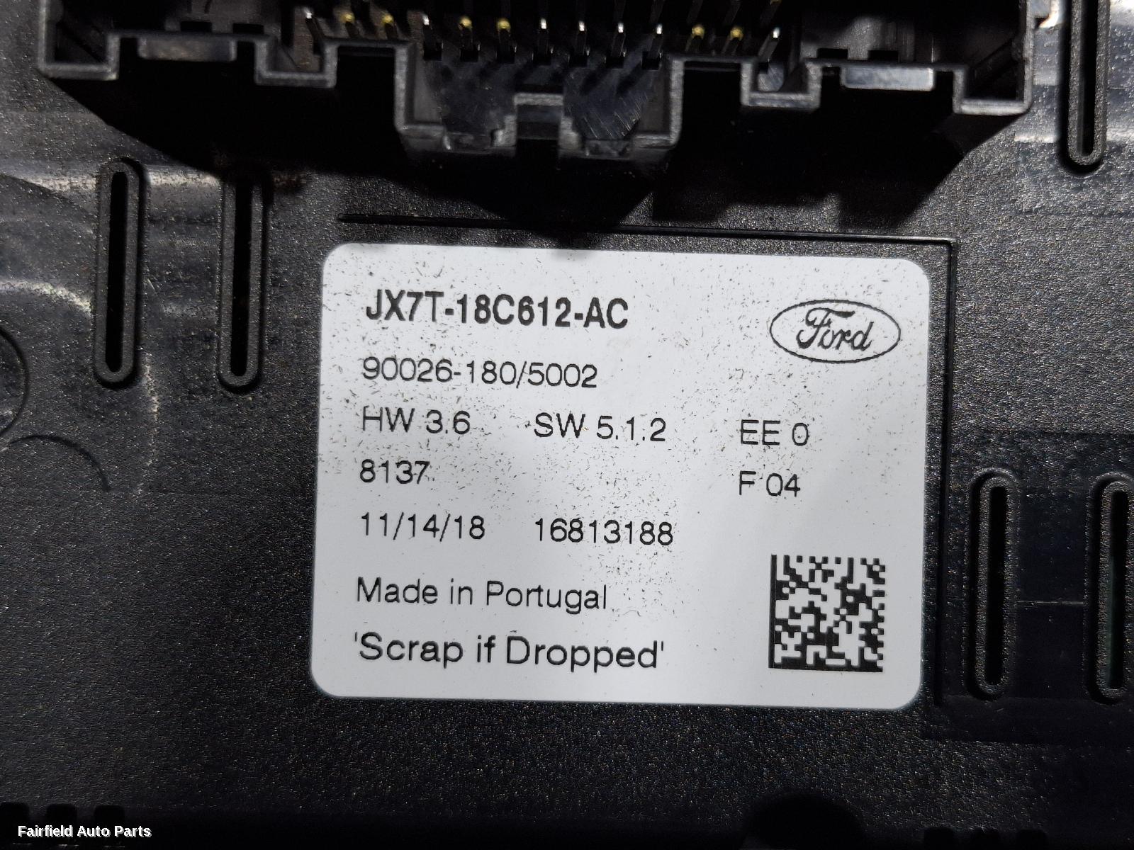 2018-2024 Ford Focus Heater Ac Controls