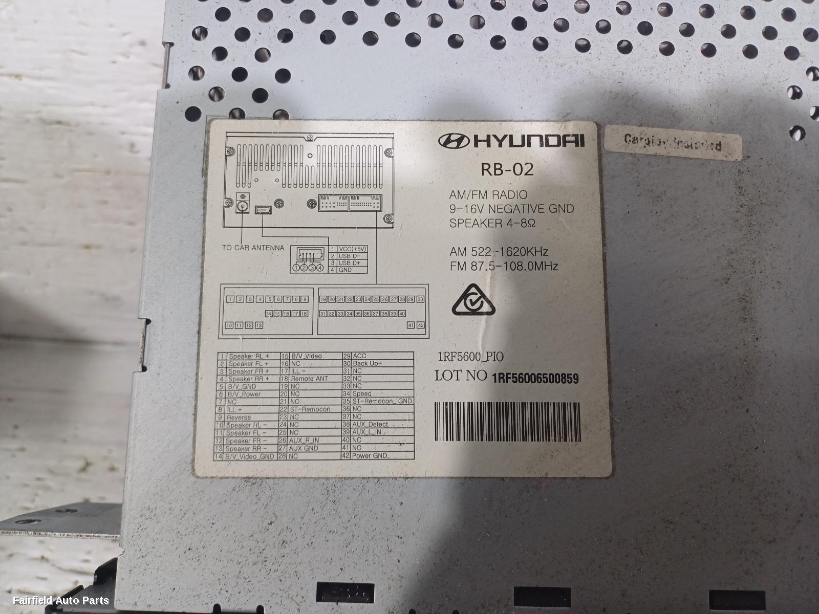 2015-2019 Hyundai Accent Radio Cd Dvd Sat Tv