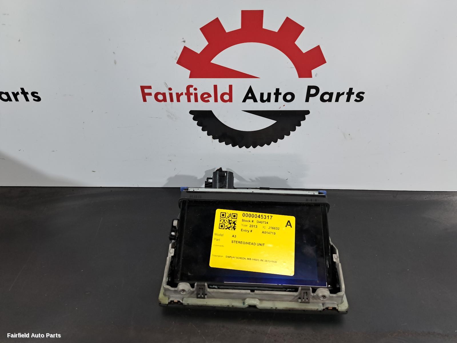 2013-2020 Audi A3 Radio Cd Dvd Sat Tv
