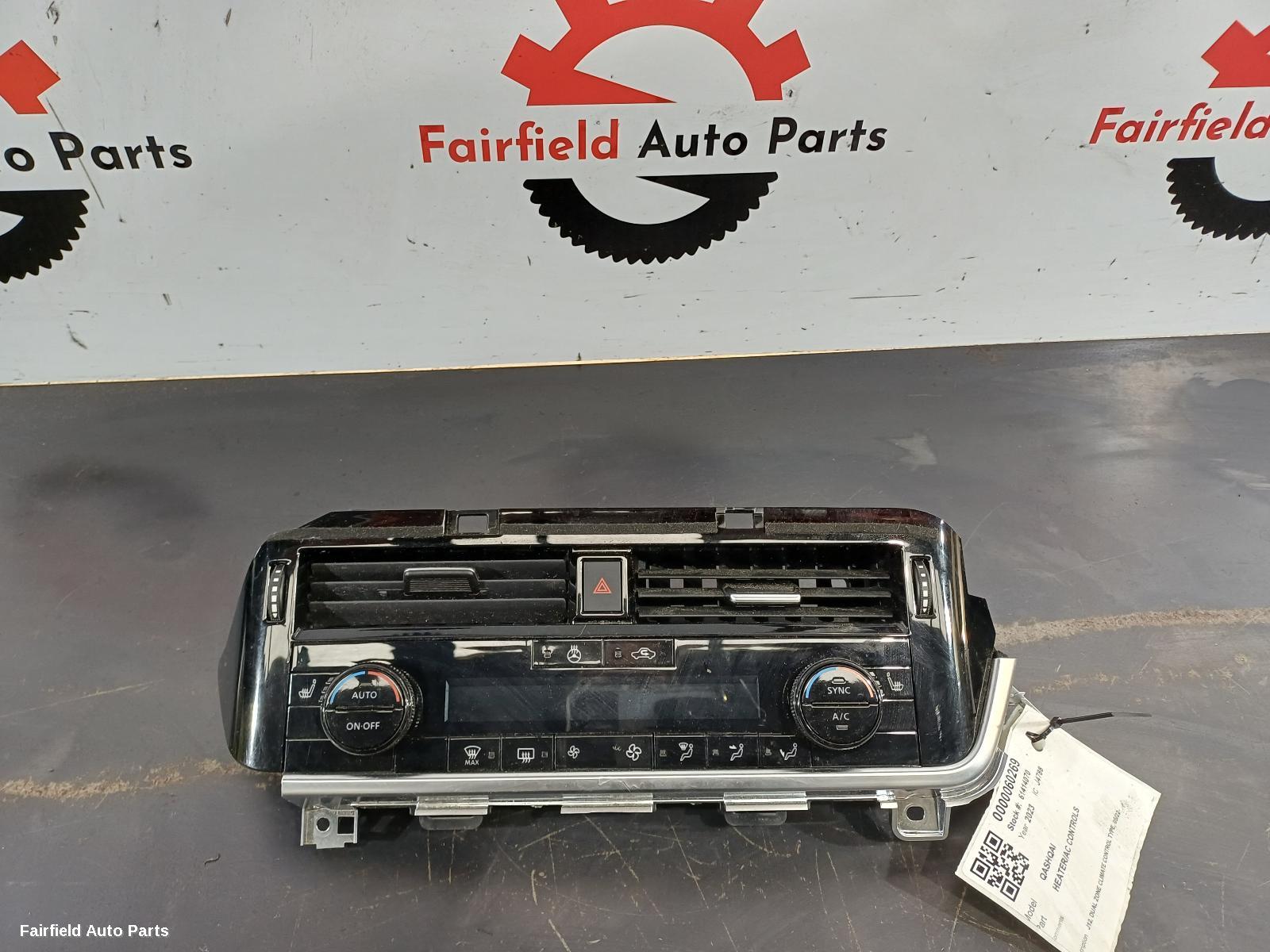 2022-2025 Nissan Qashqai Heater Ac Controls