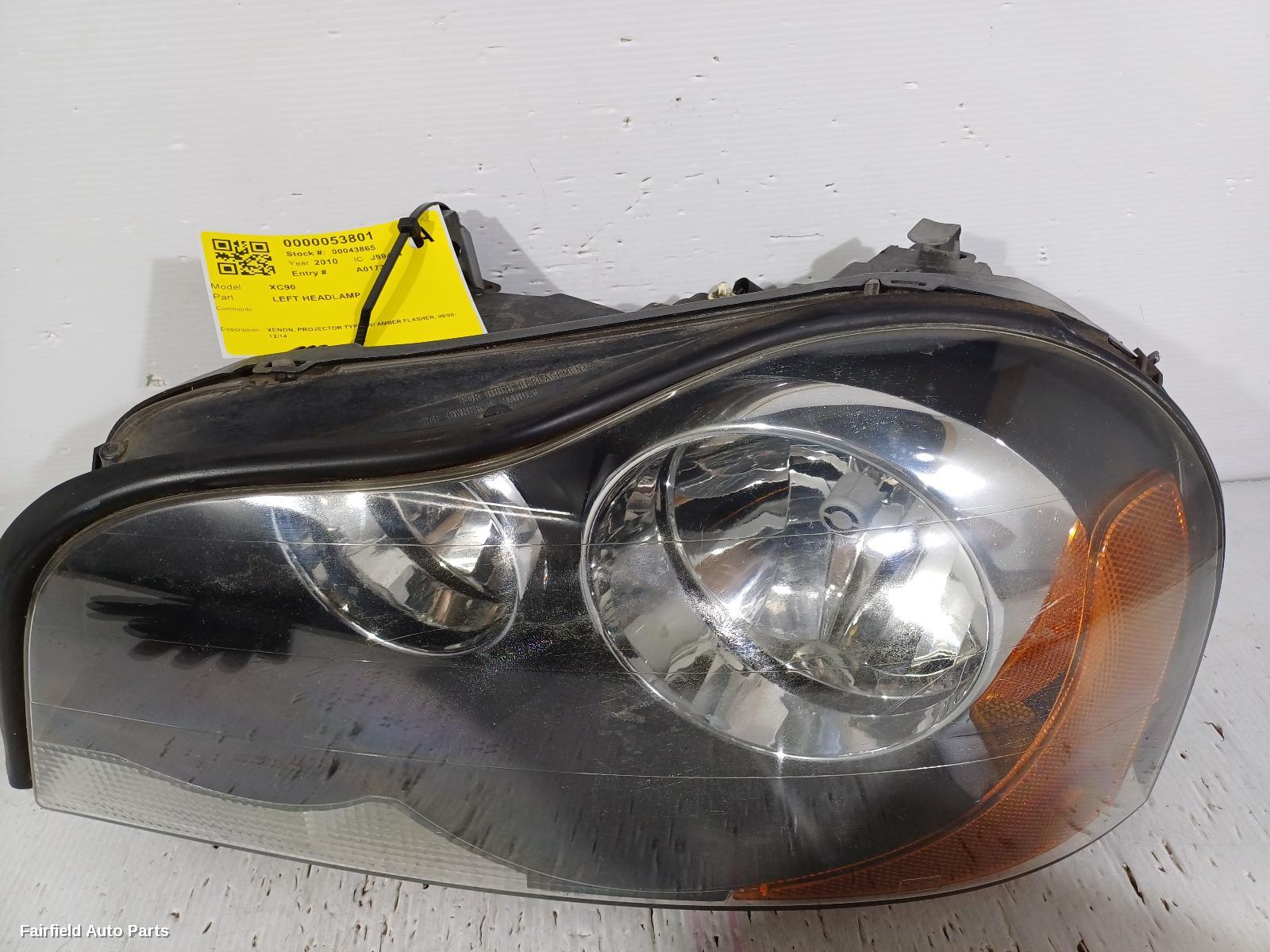 2006-2014 Volvo Xc90 Left Headlamp