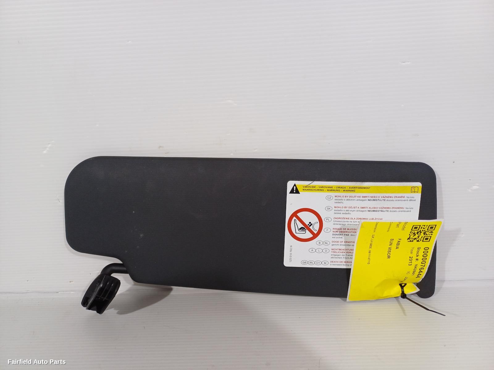 2011-2015 Skoda Fabia Sunvisor