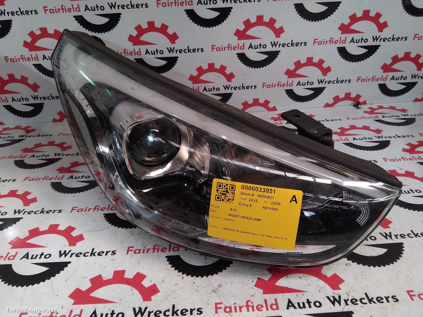 2013-2016 Hyundai Ix35 Right Headlamp