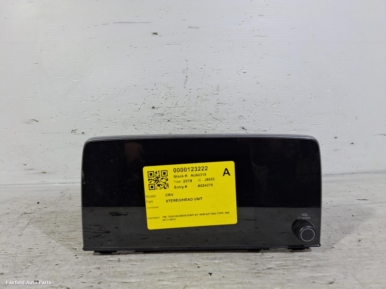 2017-2023 Honda Crv Radio Cd Dvd Sat Tv