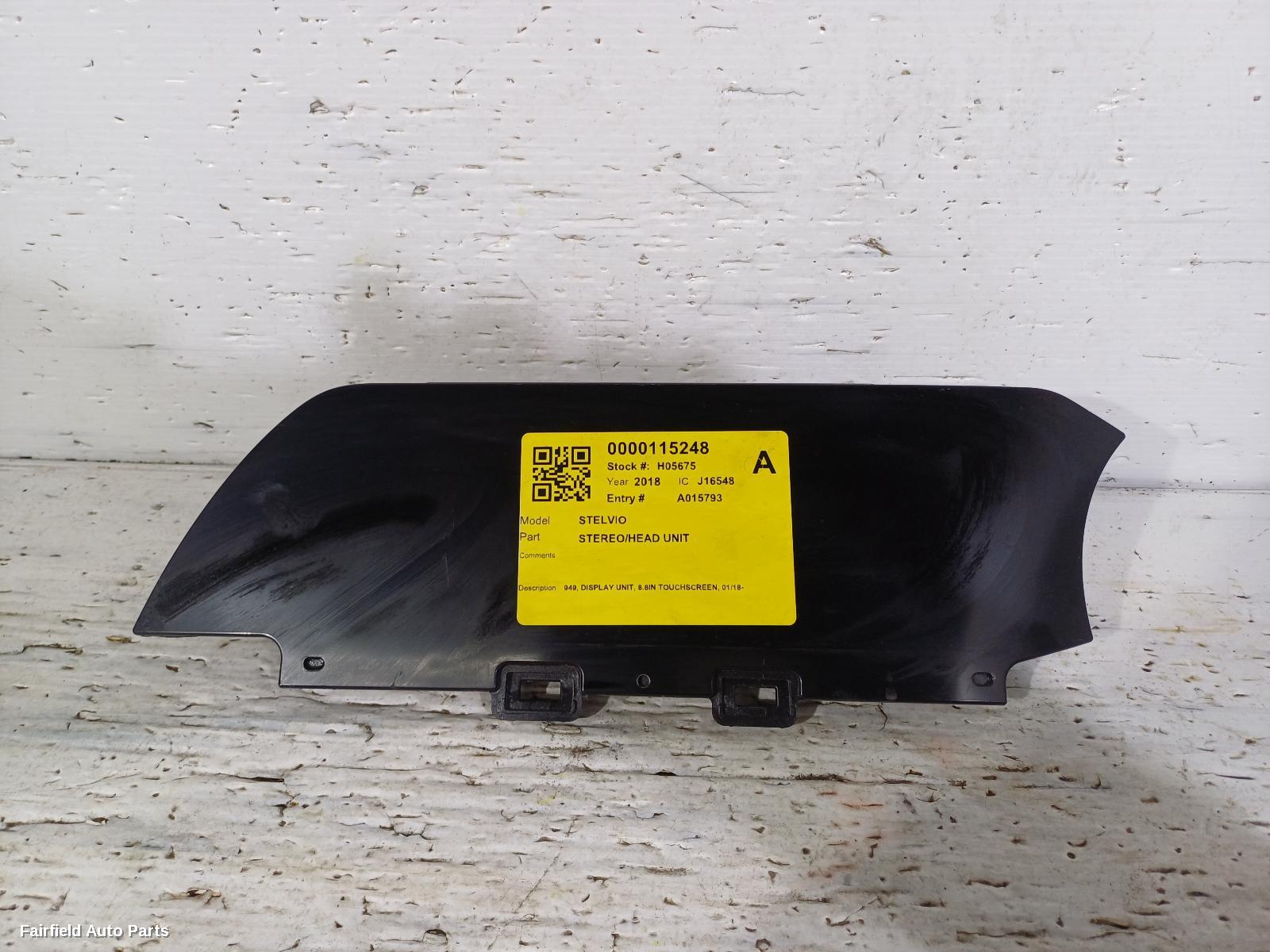 2018-2026 Alfa Romeo Stelvio Radio Cd Dvd Sat Tv