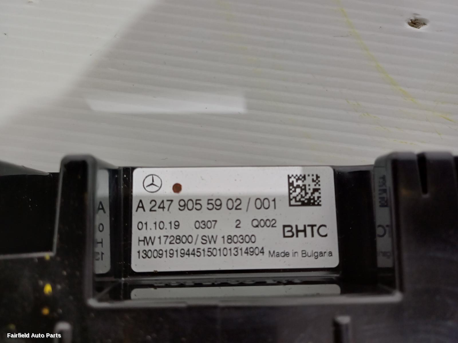 2019-2025 Mercedes Cla Class Heater Ac Controls