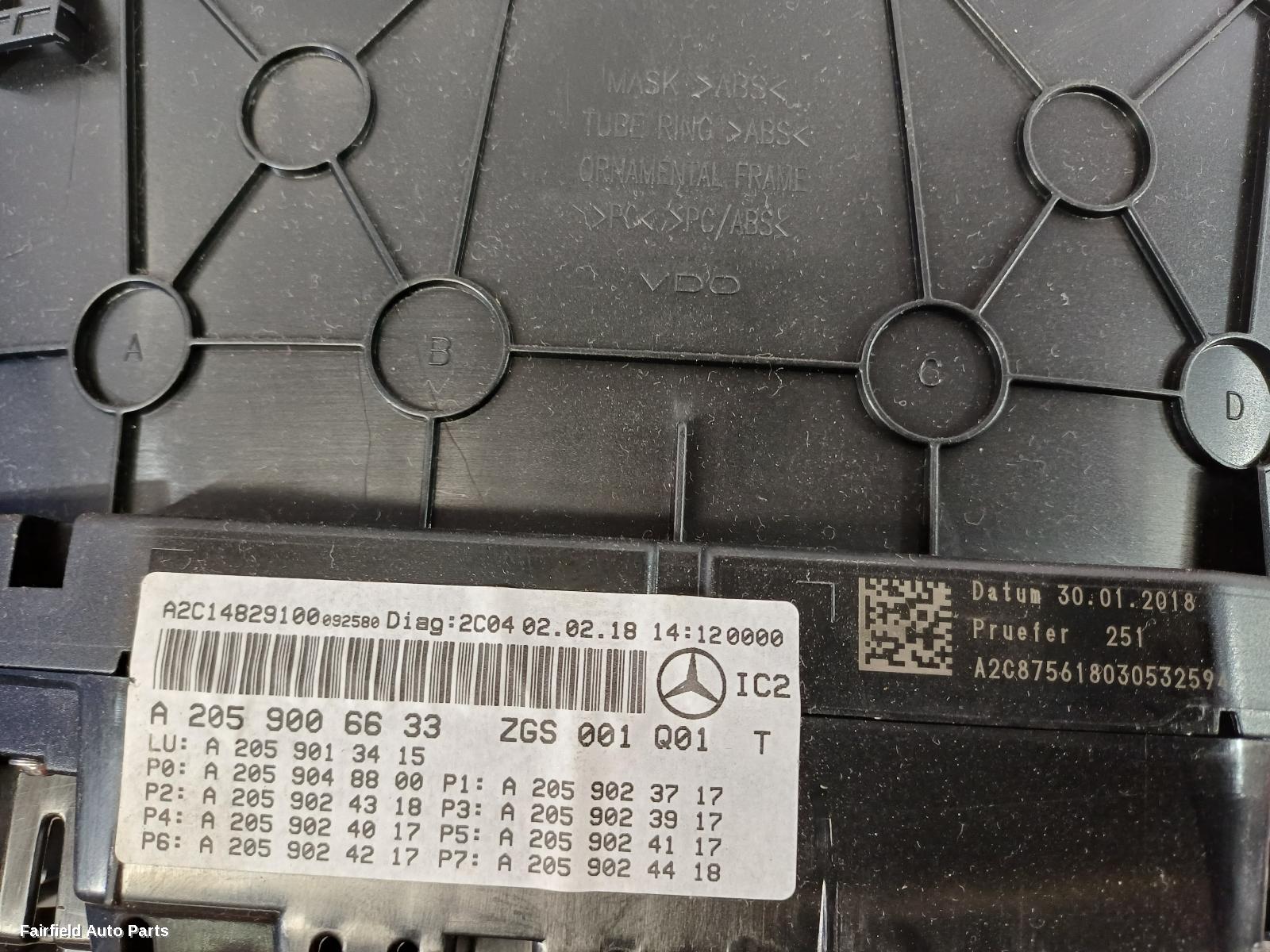 2014-2021 Mercedes C Class Instrument Cluster