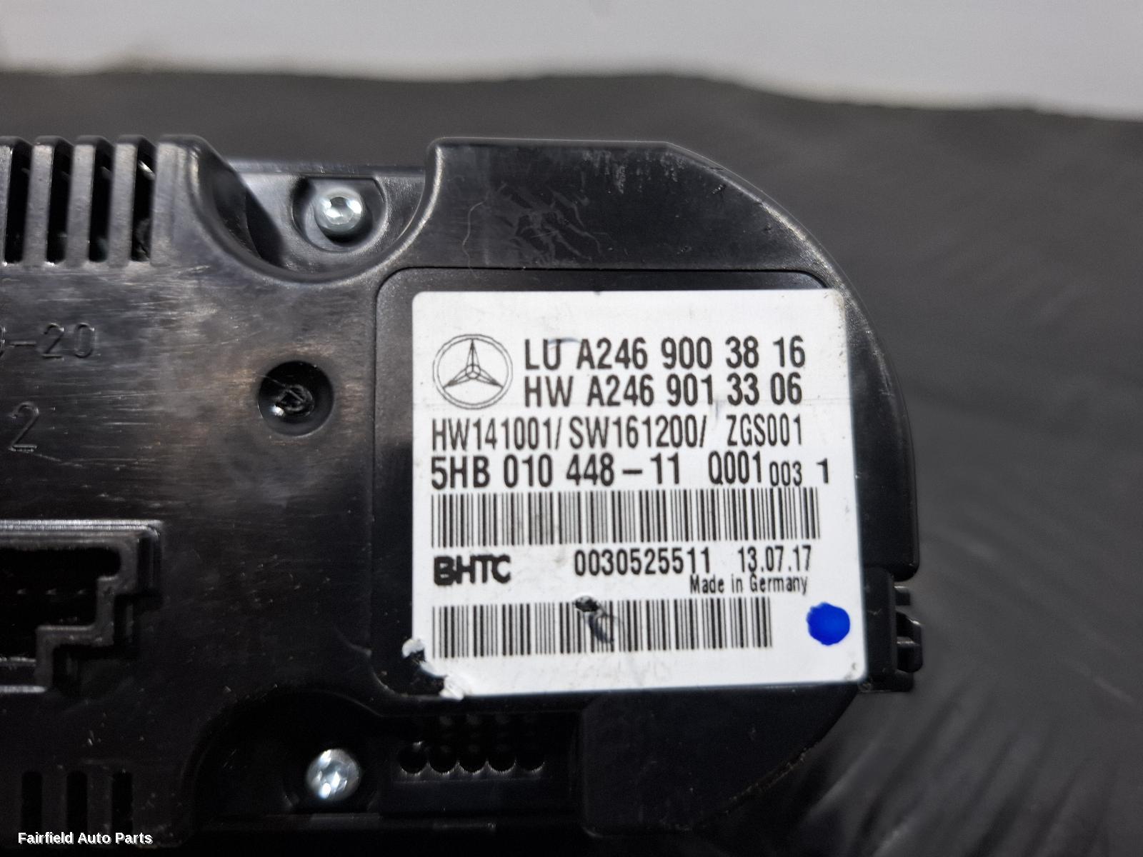 2013-2019 Mercedes Cla Class Heater Ac Controls