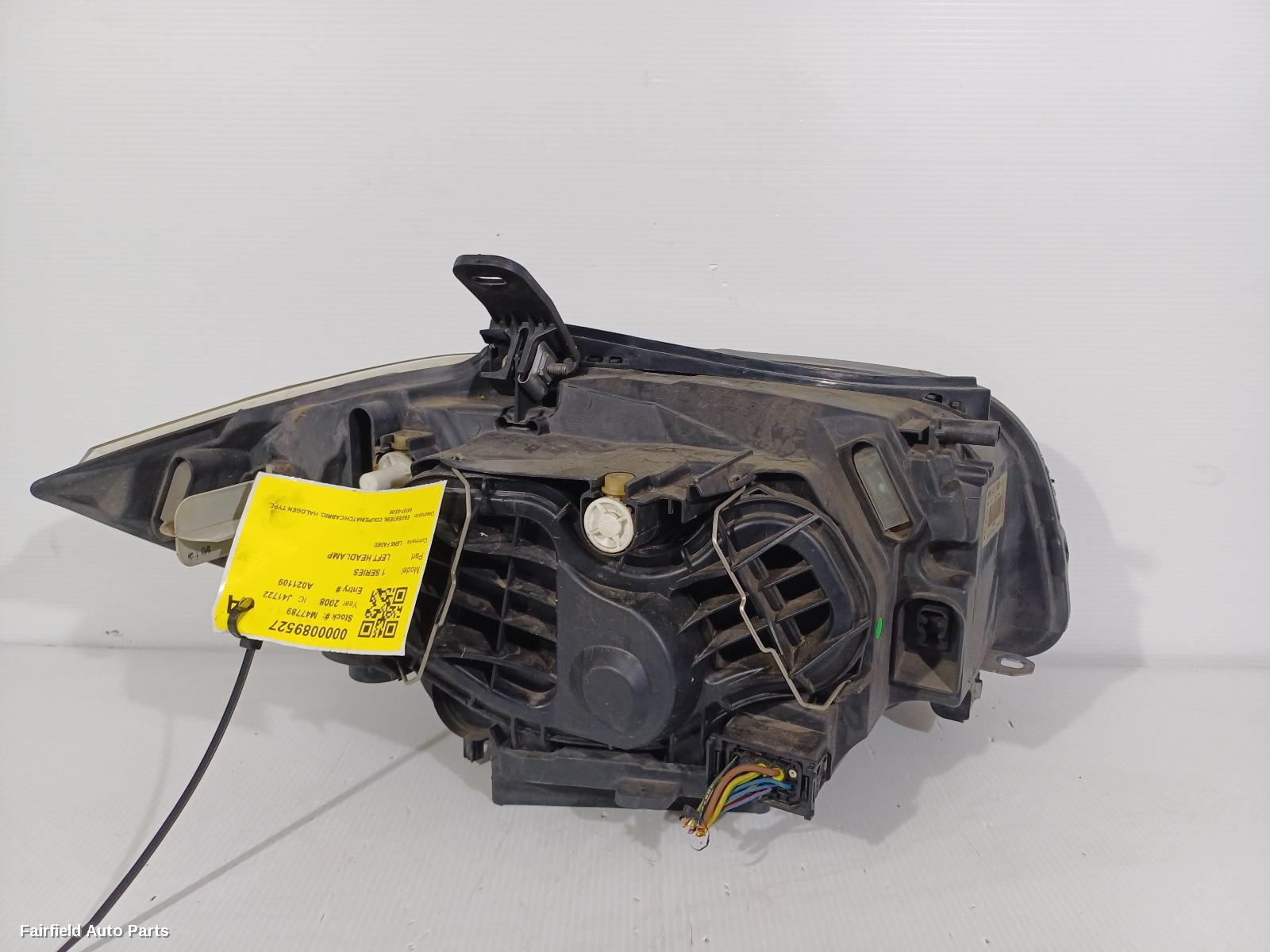 2007-2009 Bmw 1 Series Left Headlamp