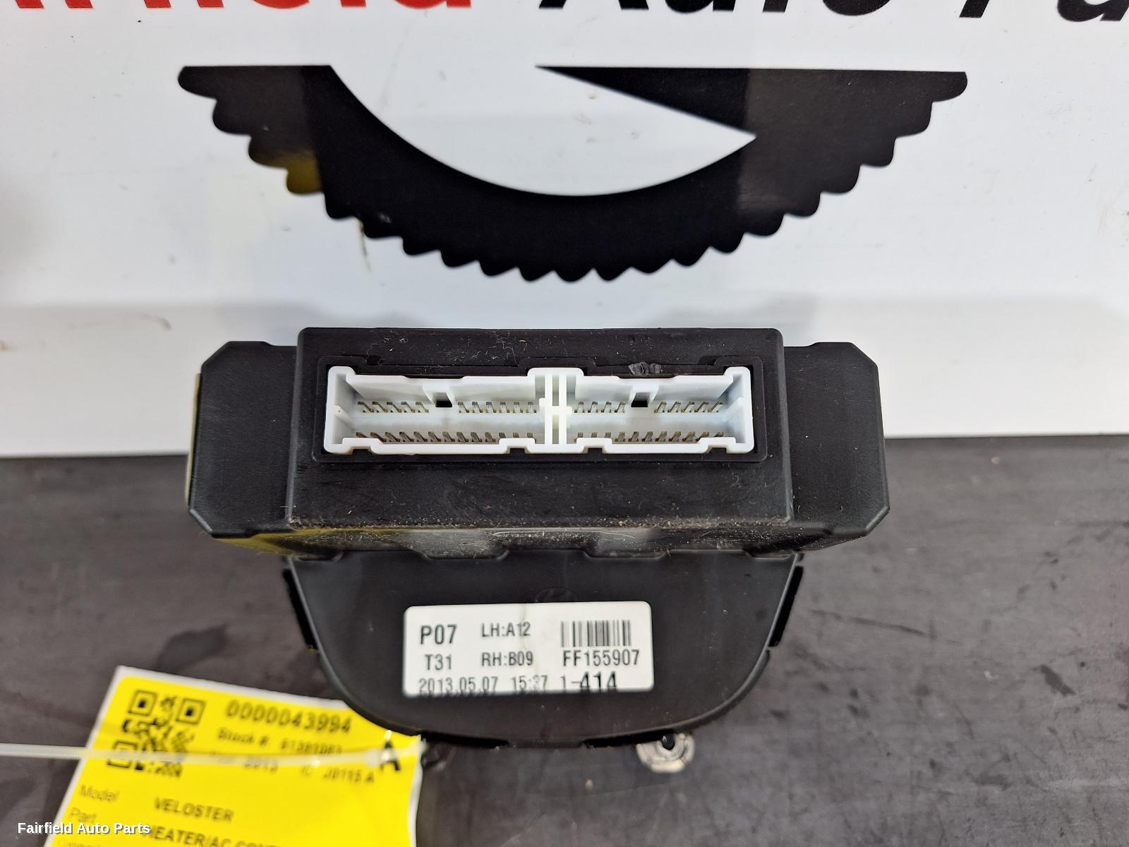 2011-2018 Hyundai Veloster Heater Ac Controls