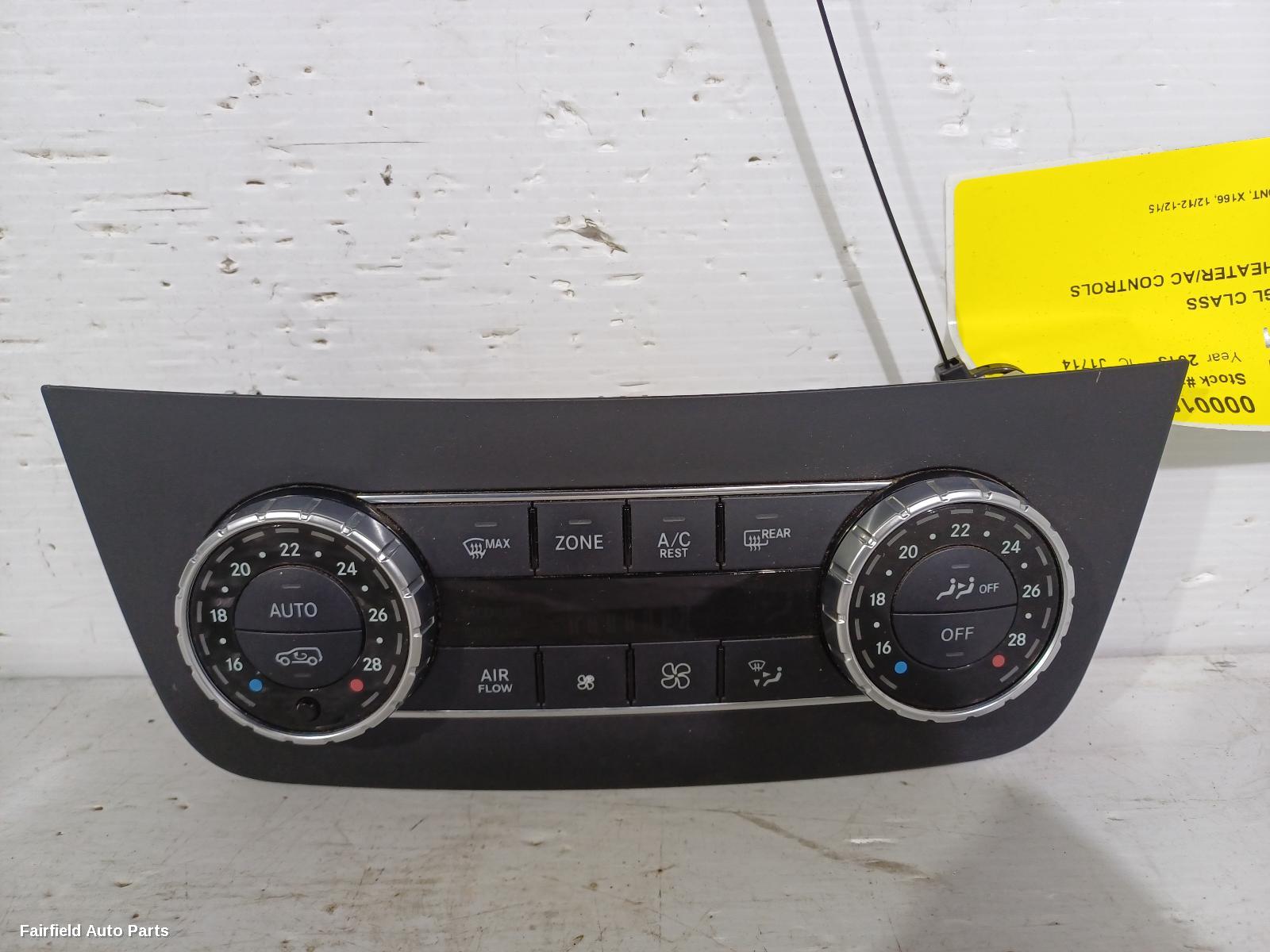 2012-2015 Mercedes Gl Class Heater Ac Controls