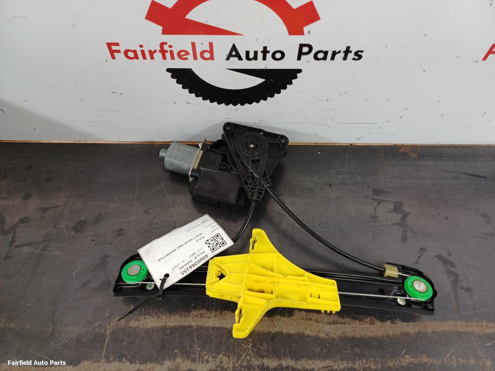 2010-2017 Volkswagen Polo Right Rear Wnd Reg Motor