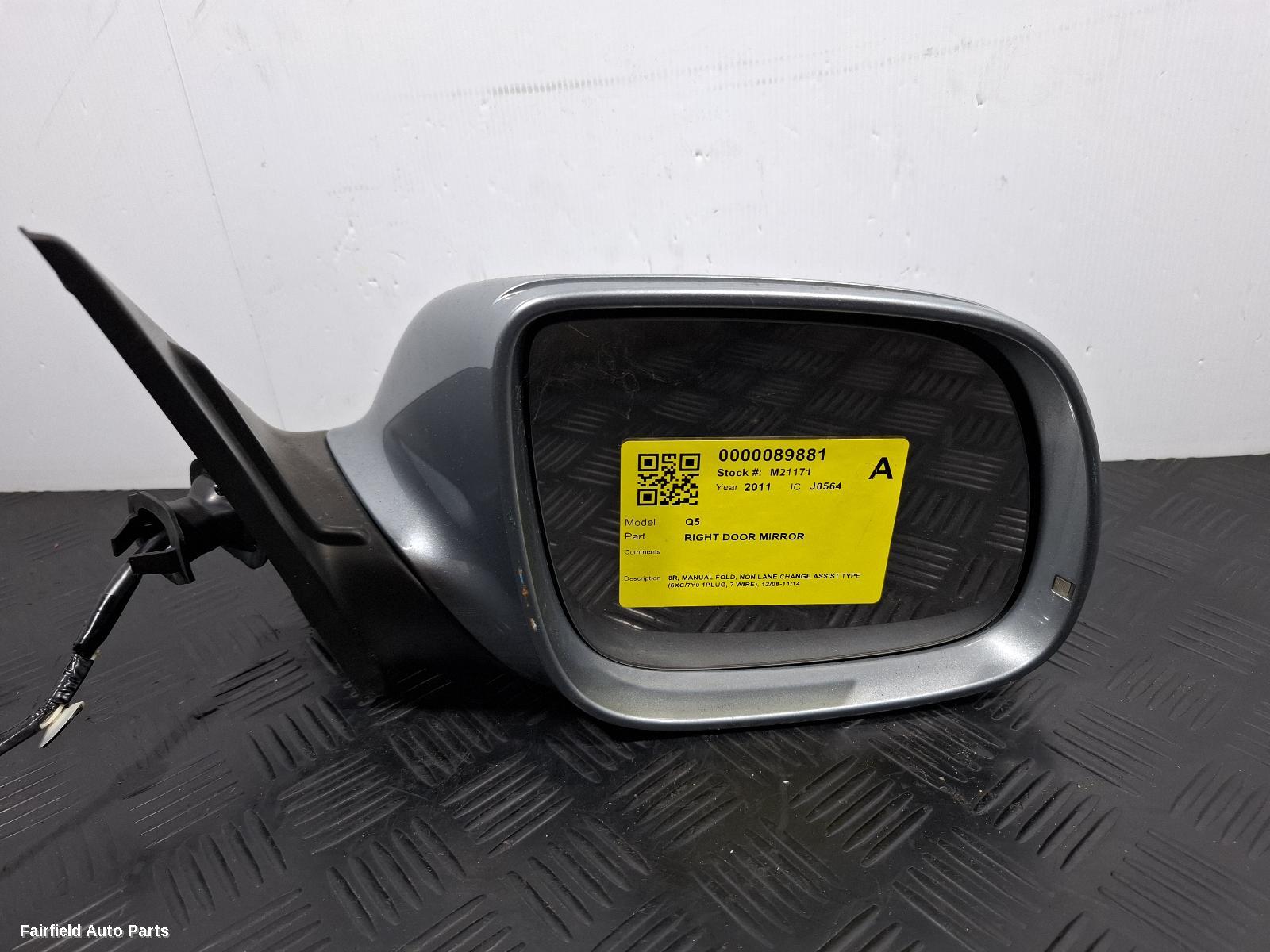 2008-2014 Audi Q5 Right Door Mirror