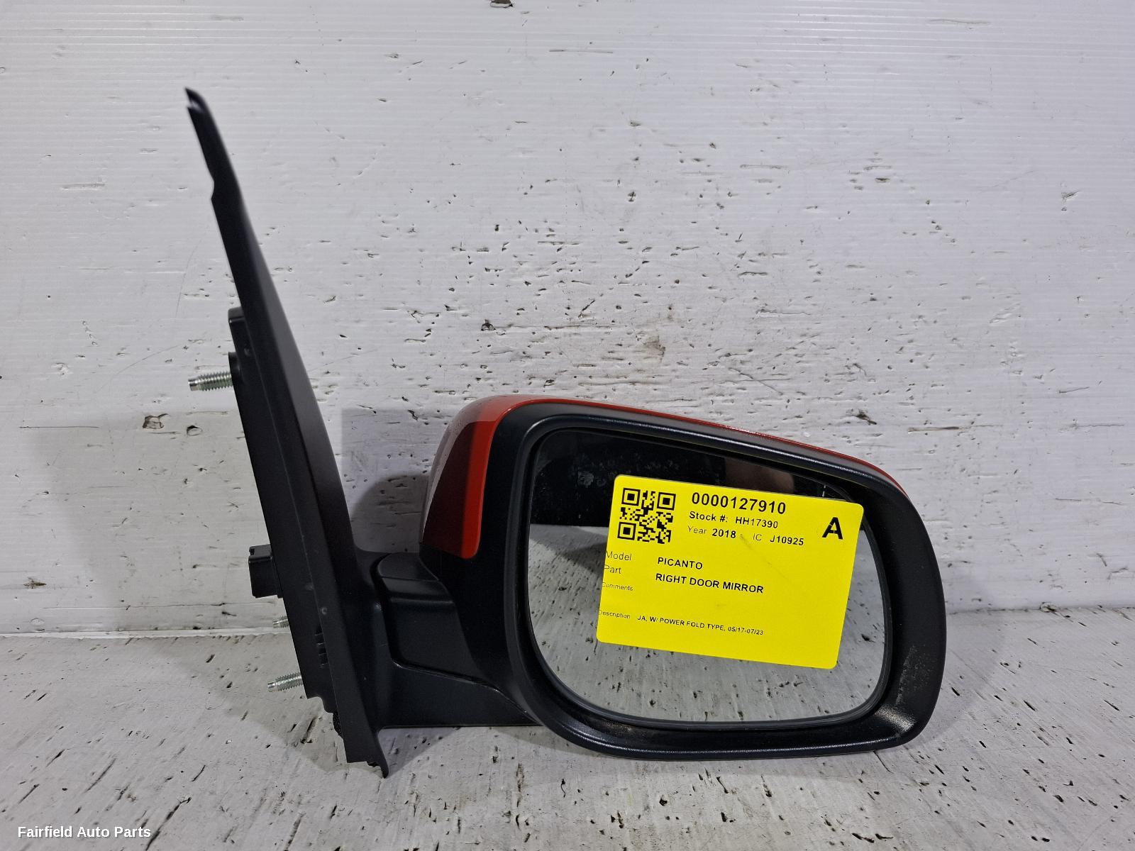 2017-2023 Kia Picanto Right Door Mirror