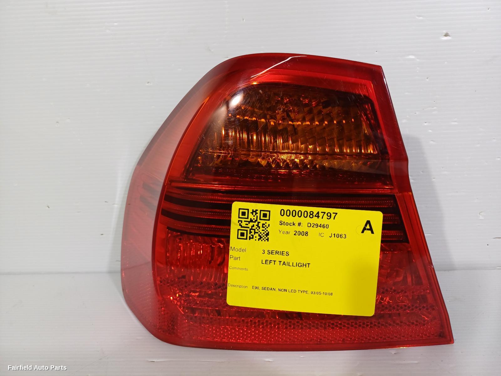 2005-2008 Bmw 3 Series Left Taillight