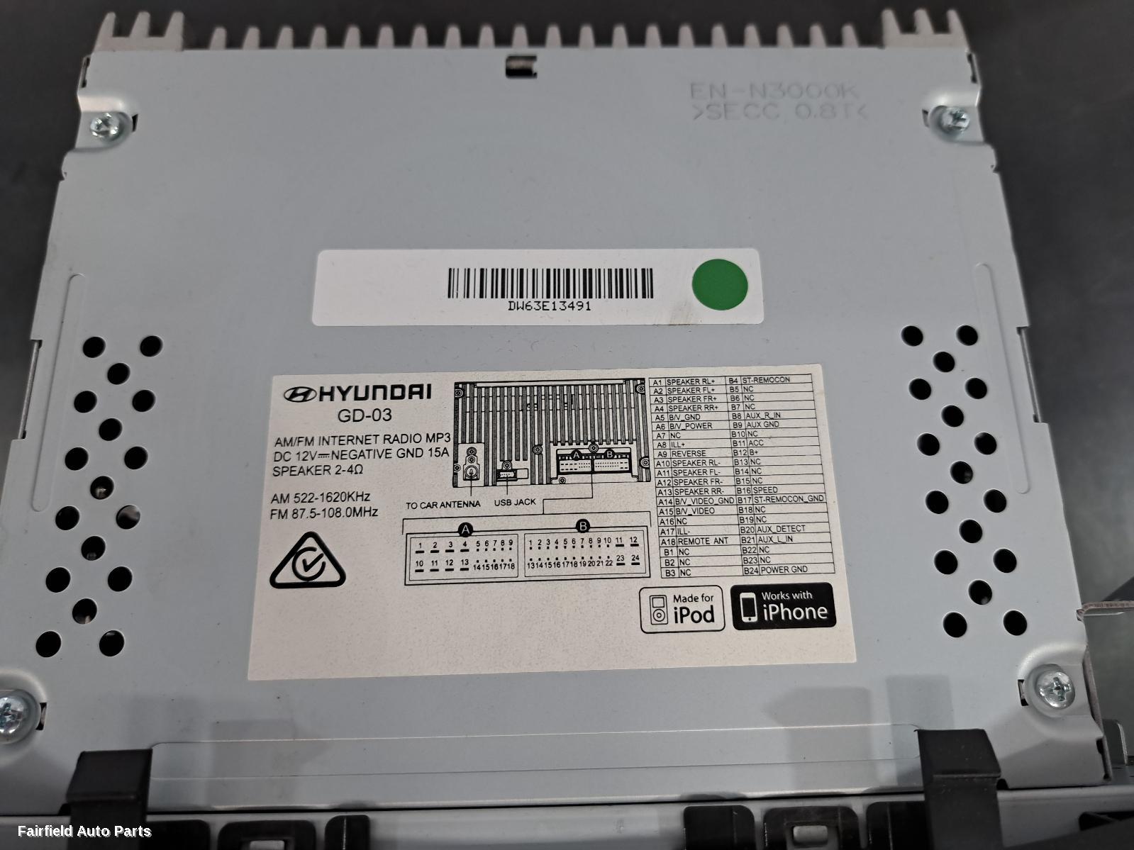 2012-2017 Hyundai I30 Radio Cd Dvd Sat Tv