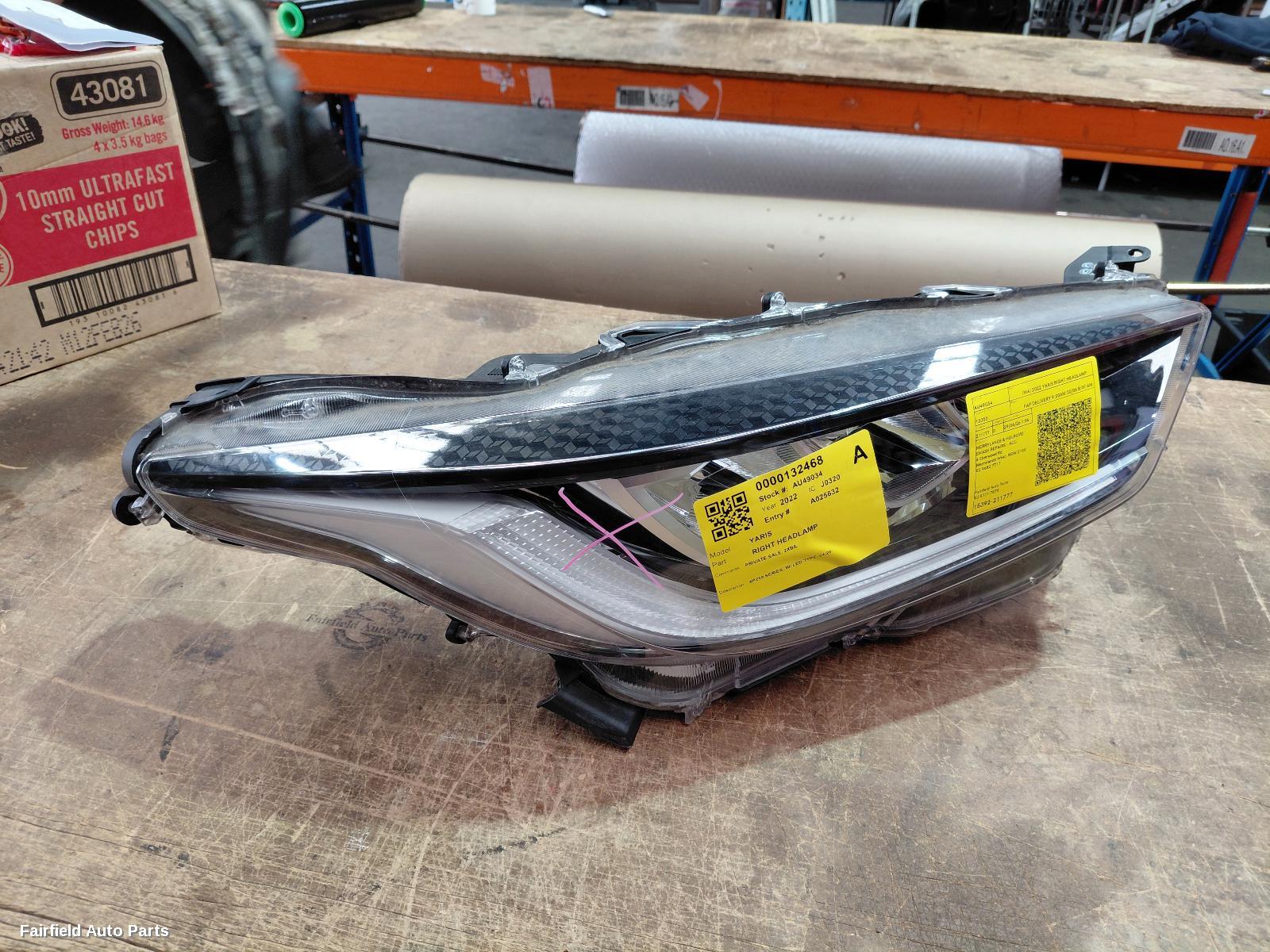 2020-2025 Toyota Yaris Right Headlamp