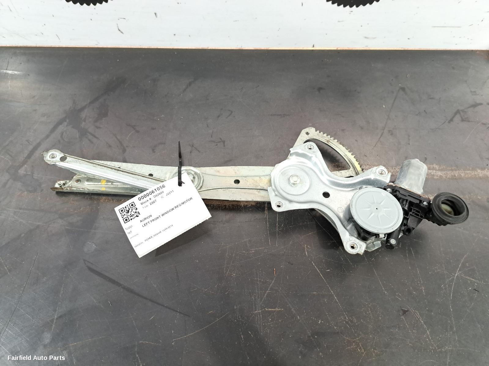 2006-2012 Toyota Aurion Left Front Window Reg Motor