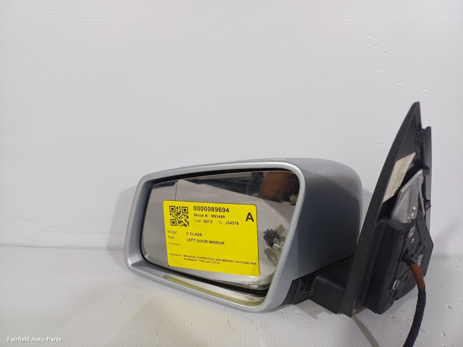 2011-2014 Mercedes C Class Left Door Mirror