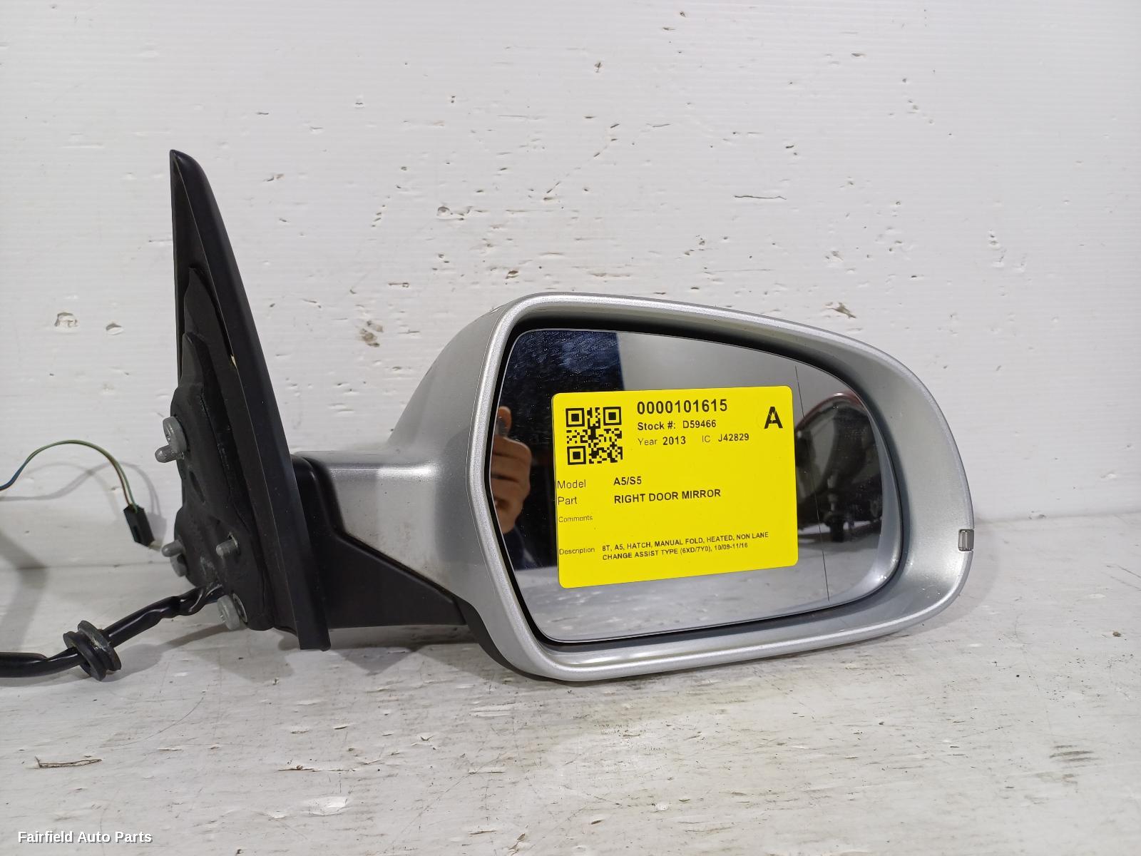 2009-2016 Audi A5 Right Door Mirror