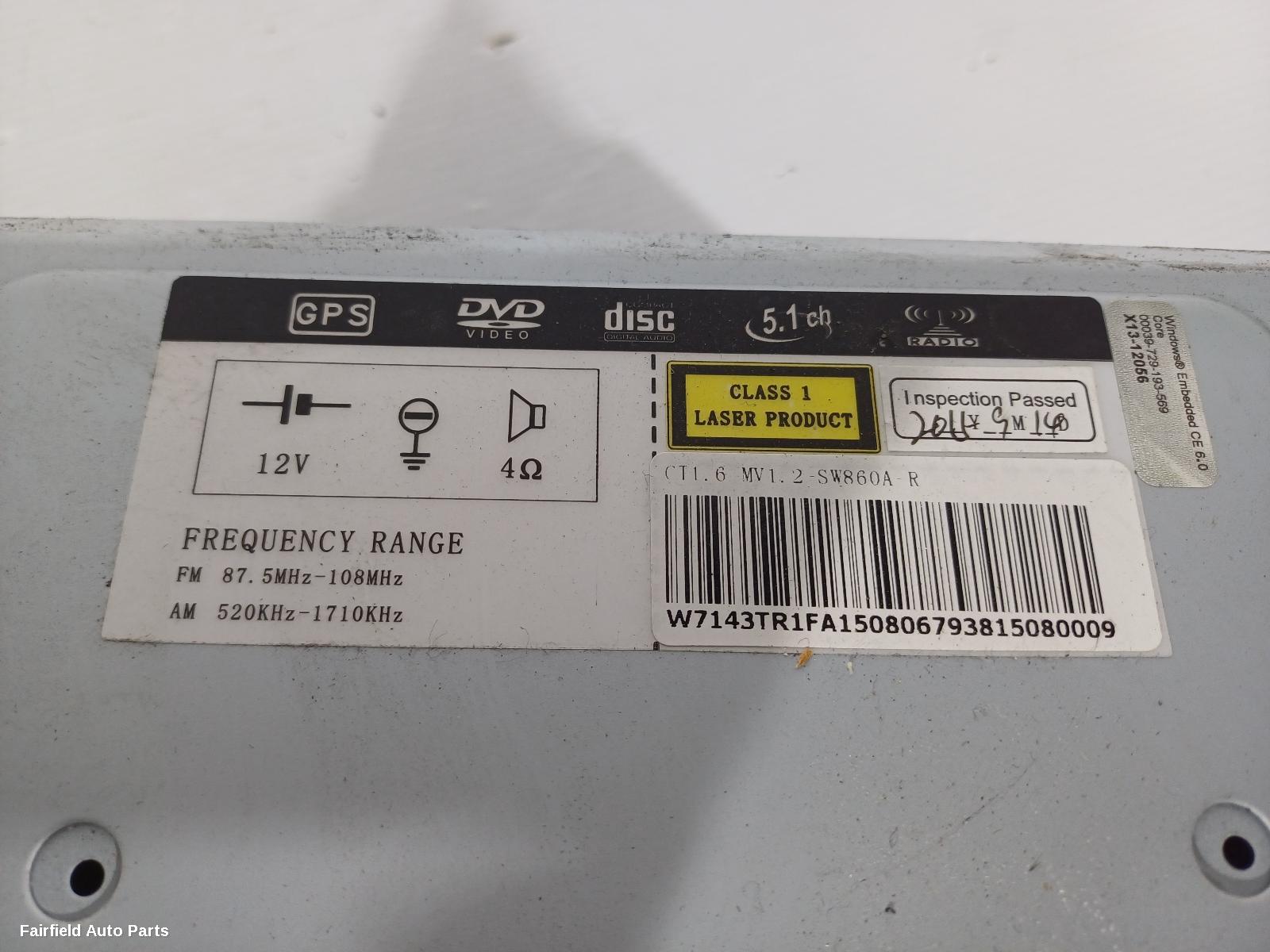 2012-2018 Toyota Rav4 Radio Cd Dvd Sat Tv