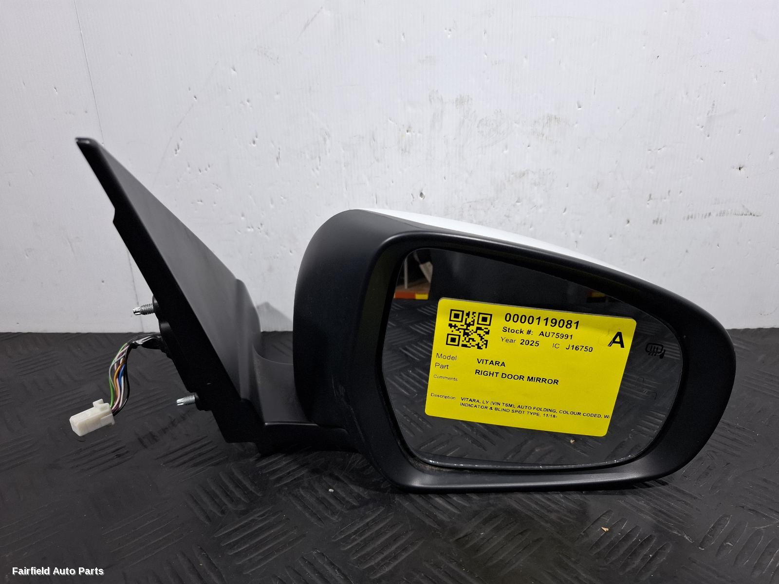 2018-2025 Suzuki Vitara Right Door Mirror