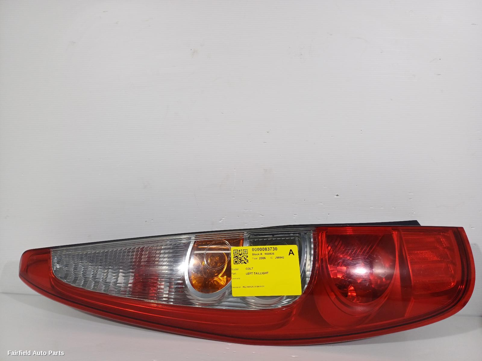 2004-2011 Mitsubishi Colt Left Taillight