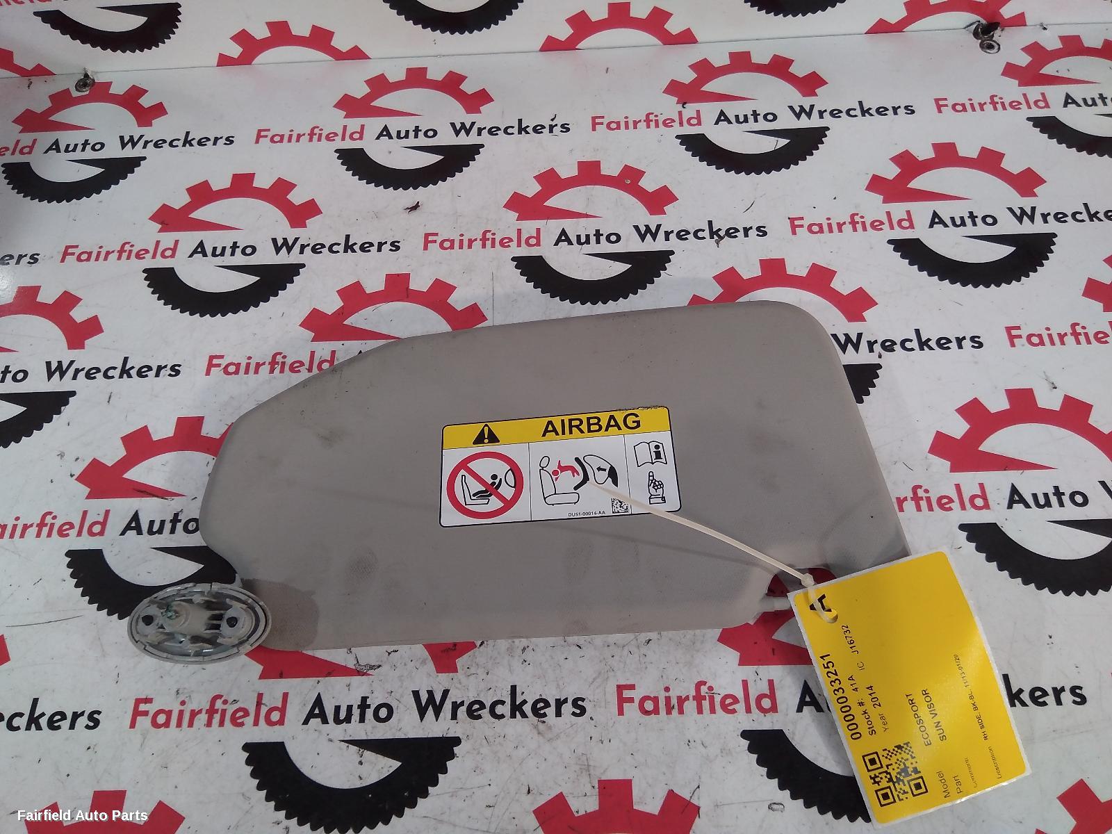 2013-2020 Ford Ecosport Sunvisor