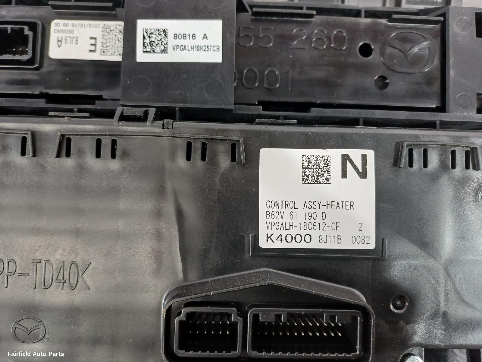2016-2019 Mazda 3 Heater Ac Controls