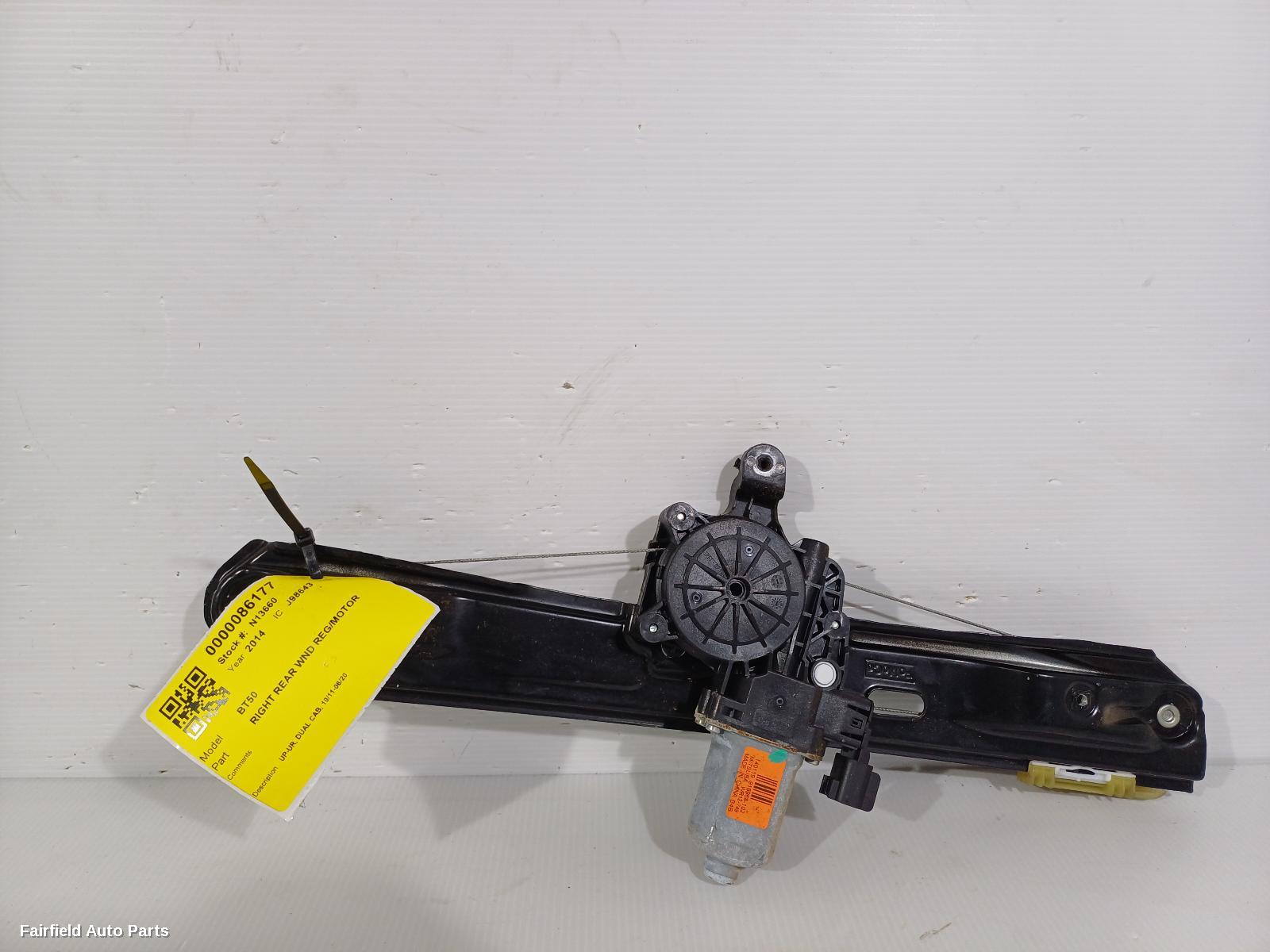 2011-2020 Mazda Bt50 Right Rear Wnd Reg Motor