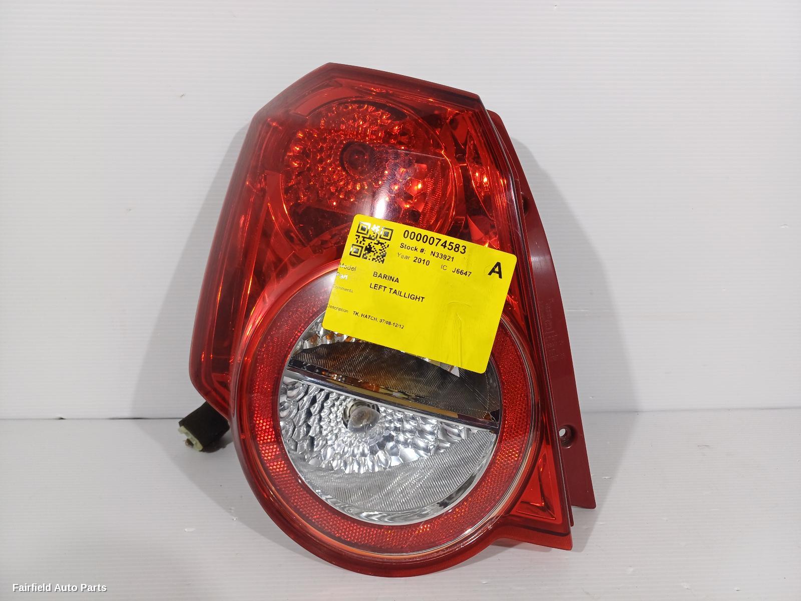 2008-2012 Holden Barina Left Taillight
