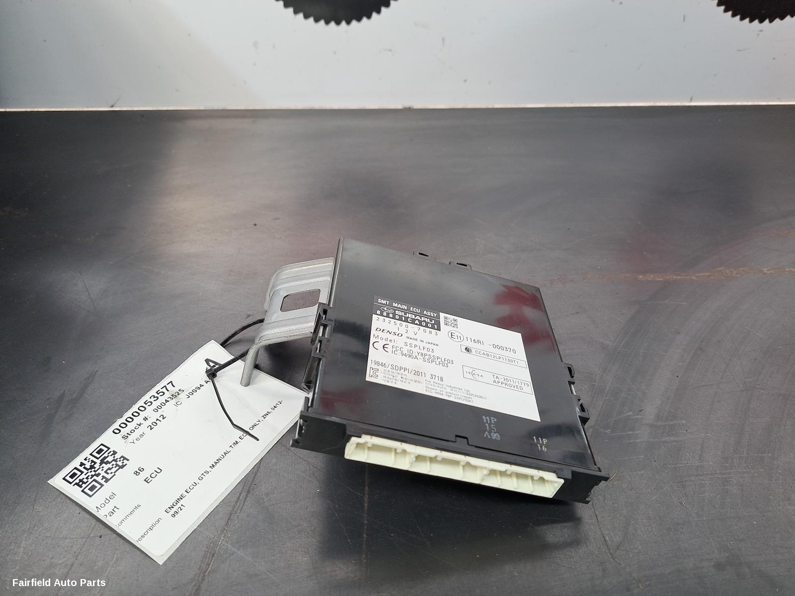 2012-2021 Toyota 86 Ecu