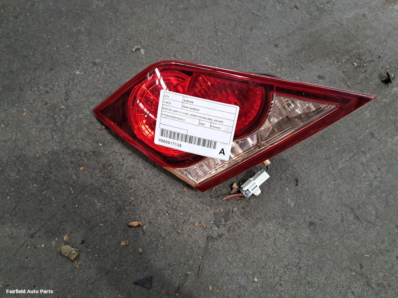 2006-2009 Toyota Aurion Rear Garnish