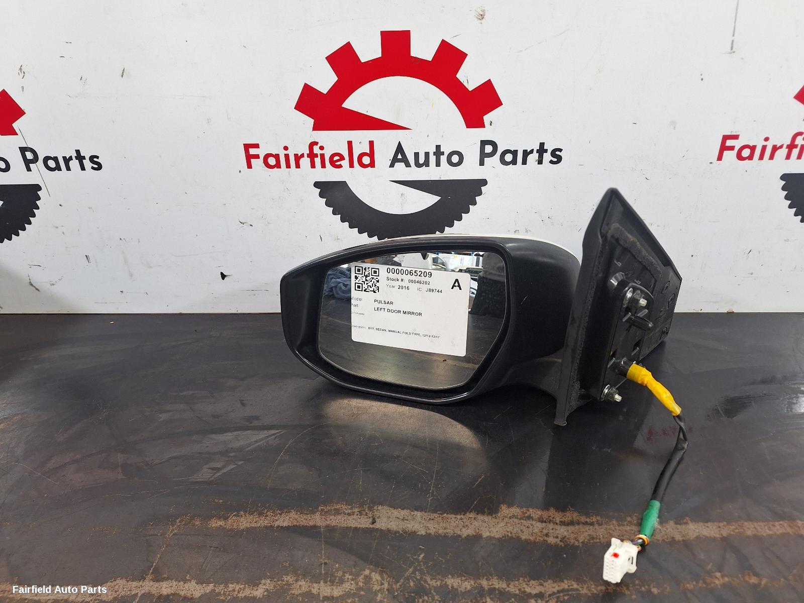 2012-2017 Nissan Pulsar Left Door Mirror