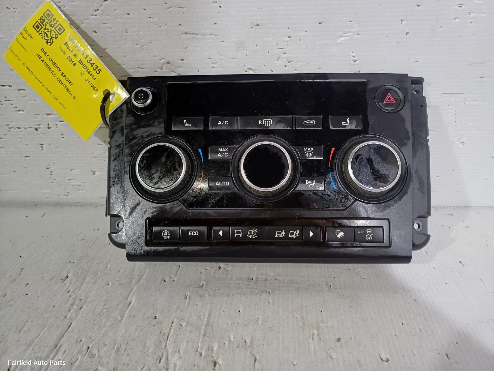 2015-2026 Land Rover Discovery Sport Heater Ac Controls