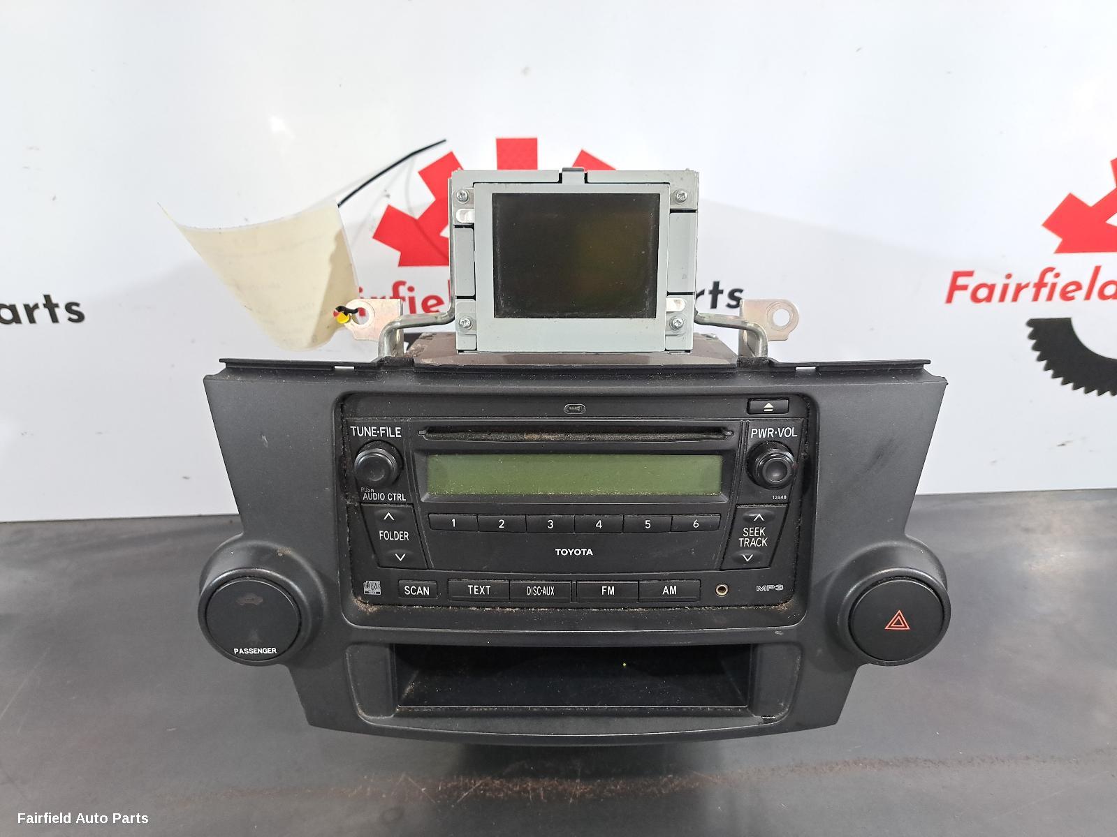 2007-2014 Toyota Kluger Radio Cd Dvd Sat Tv