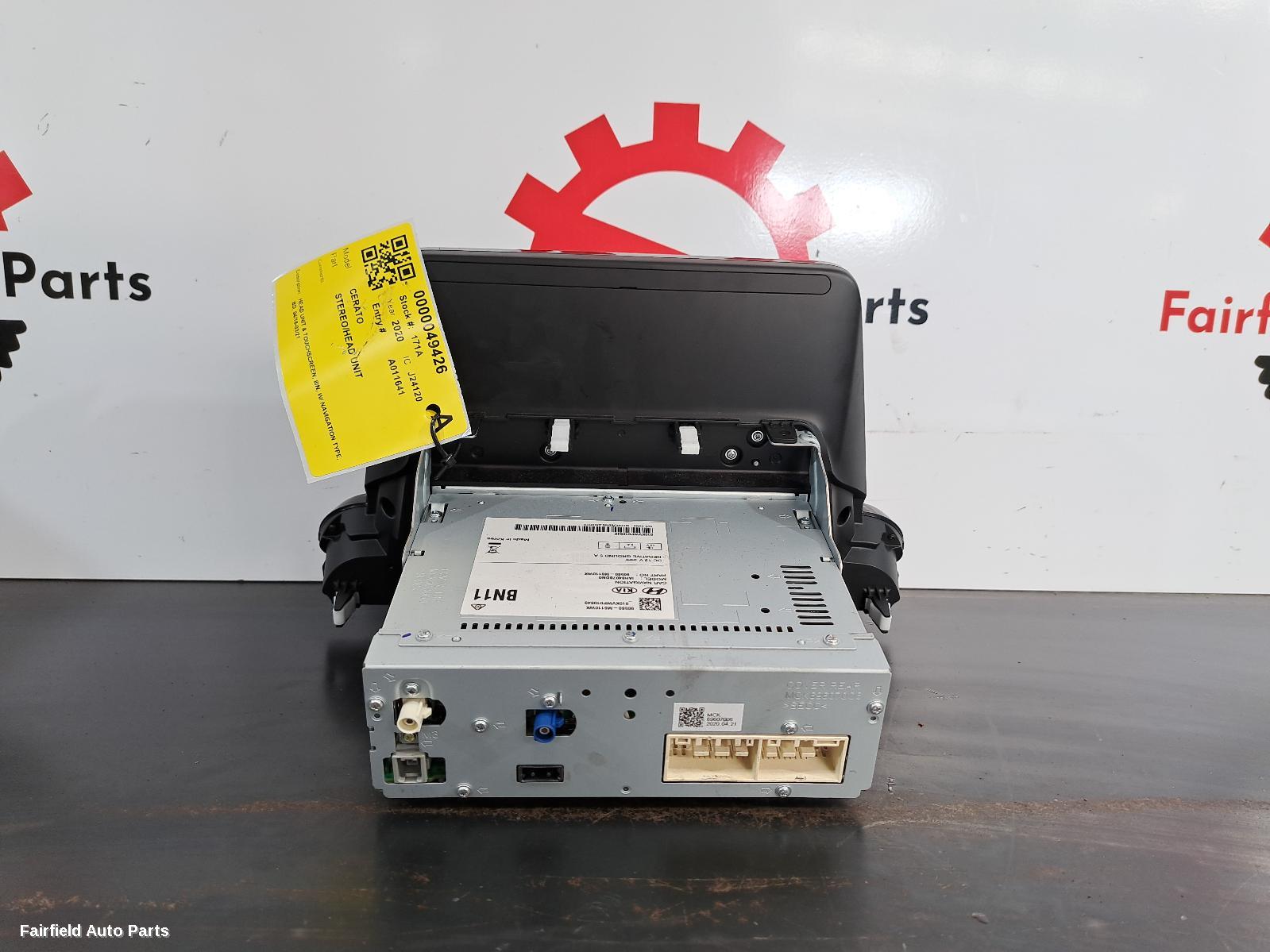 2018-2021 Kia Cerato Radio Cd Dvd Sat Tv
