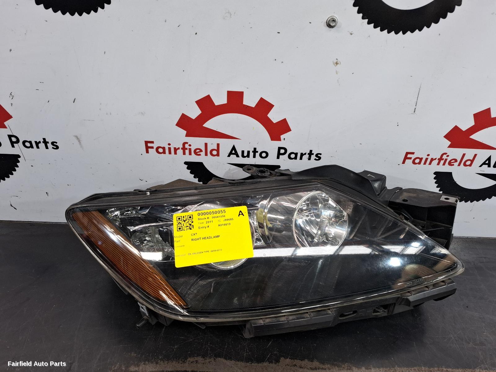 2009-2012 Mazda Cx7 Right Headlamp