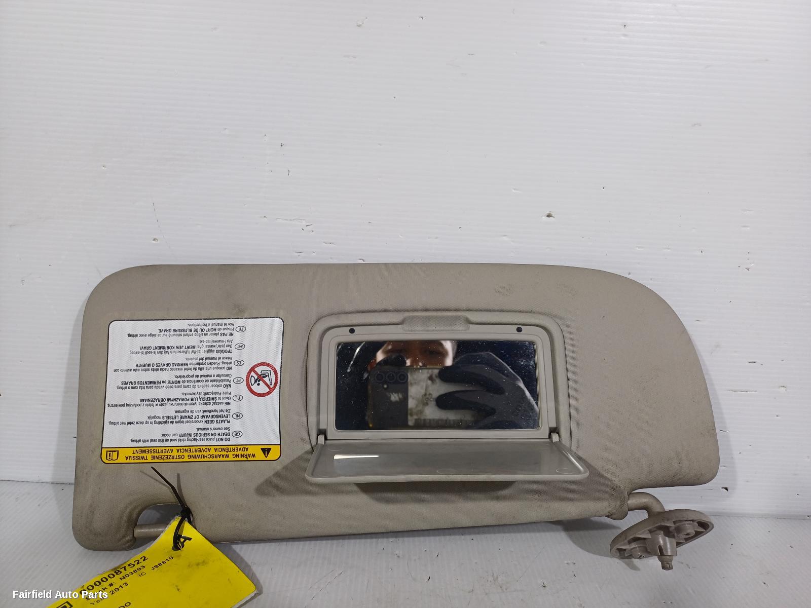 2012-2020 Holden Colorado Sunvisor