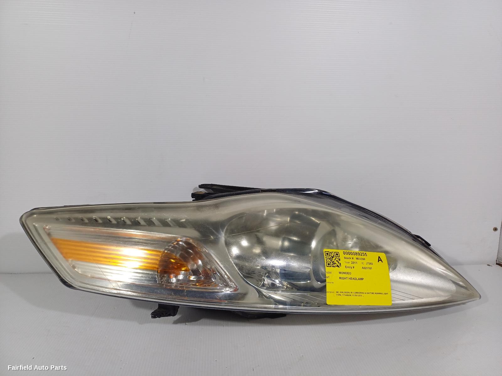 2010-2014 Ford Mondeo Right Headlamp