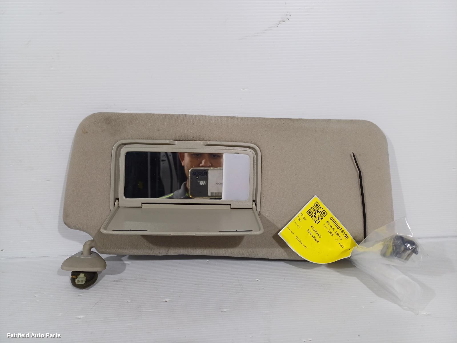 2002-2010 Nissan Elgrand Sunvisor