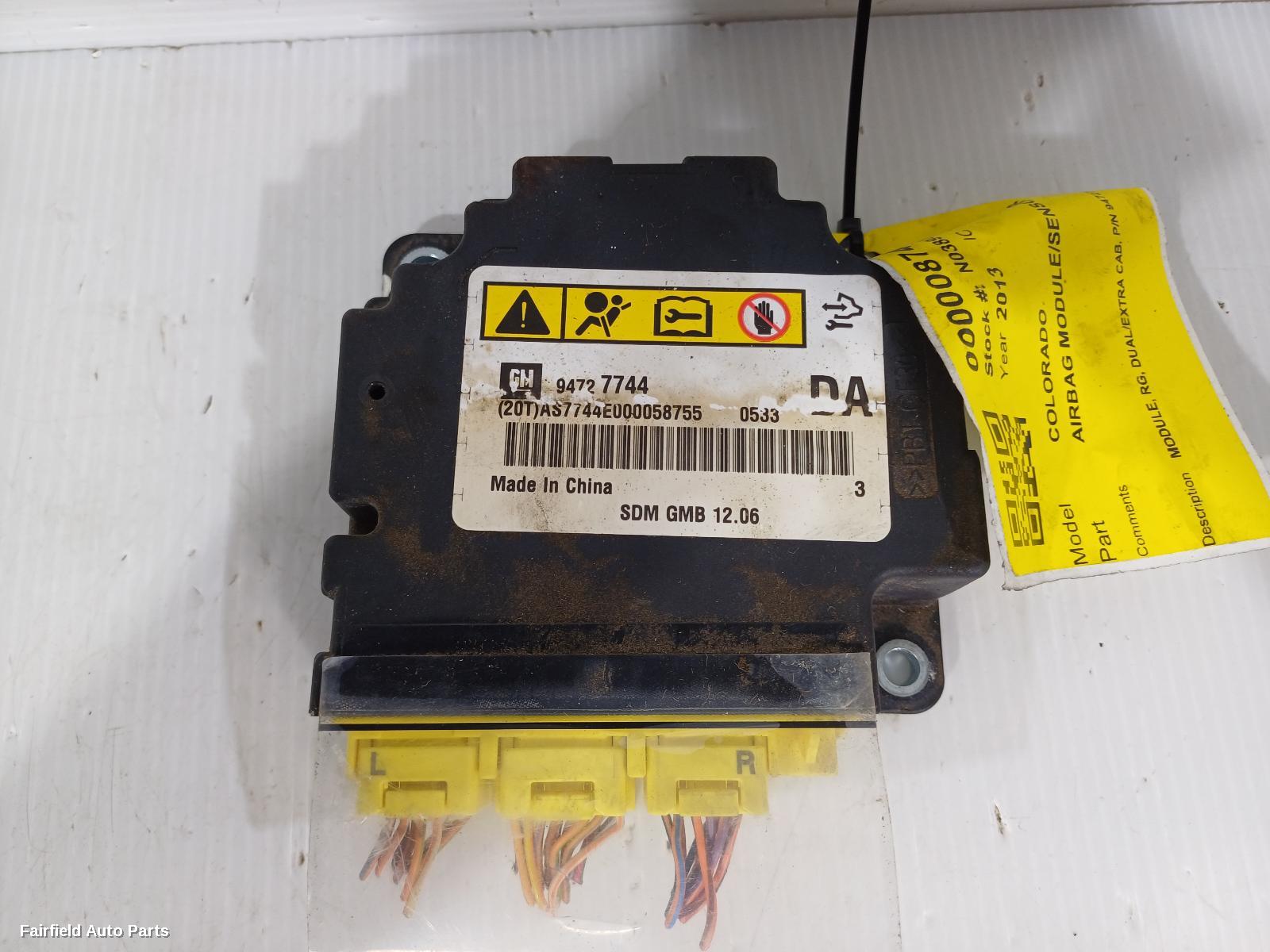 2012-2016 Holden Colorado Airbag Module Sensor