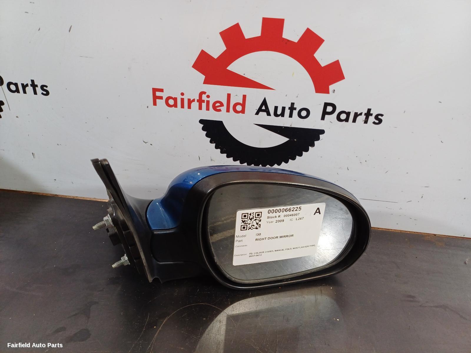 2007-2012 Hyundai I30 Right Door Mirror