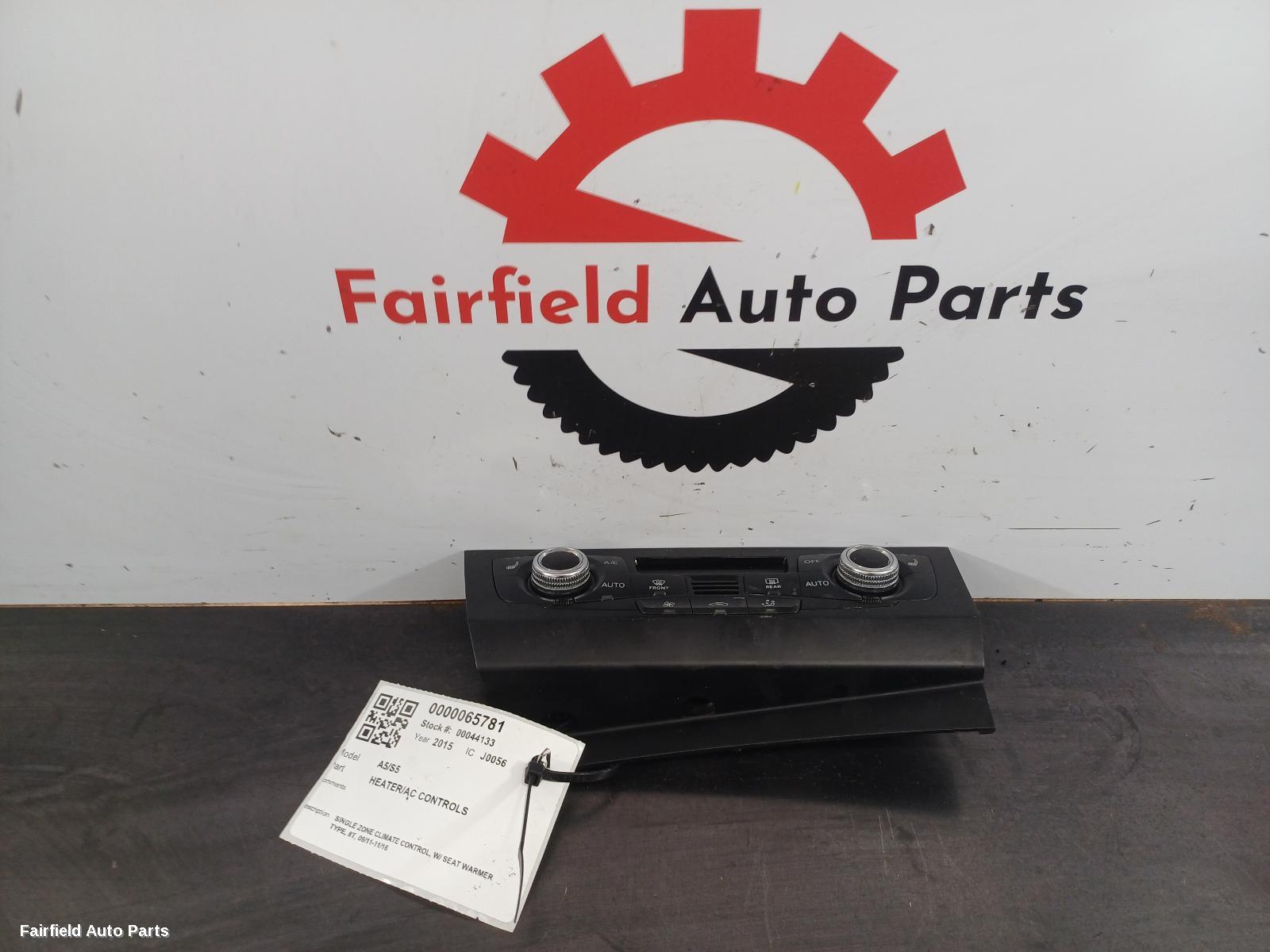 2011-2016 Audi A5 Heater Ac Controls