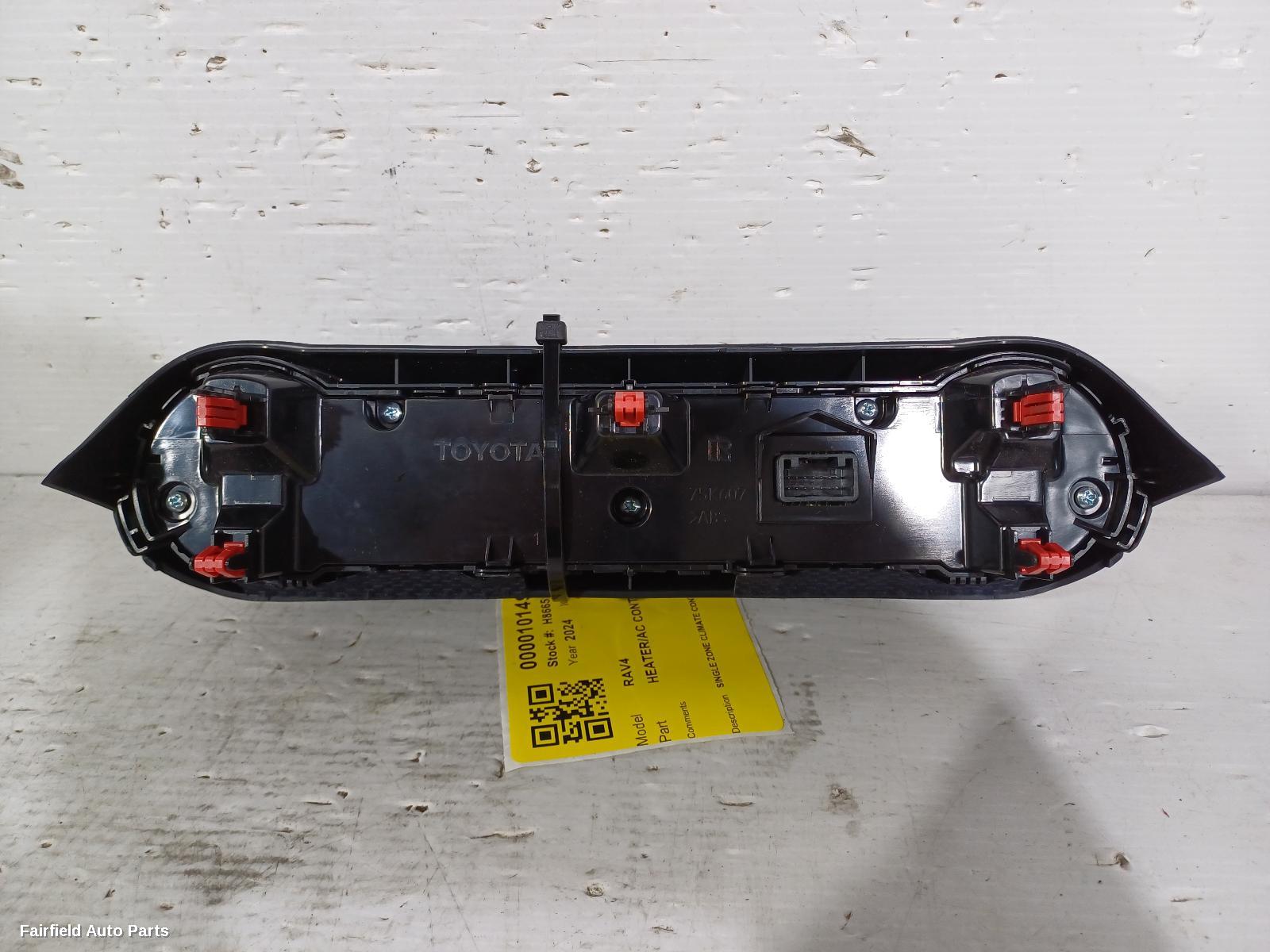 2018-2025 Toyota Rav4 Heater Ac Controls