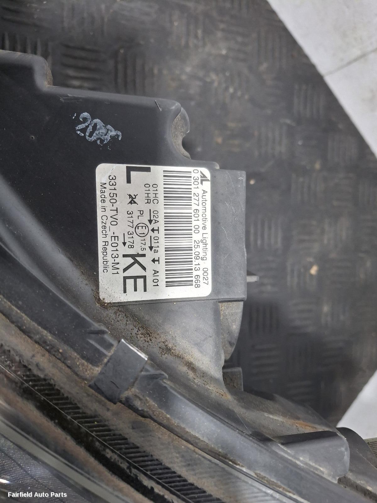2012-2015 Honda Civic Left Headlamp