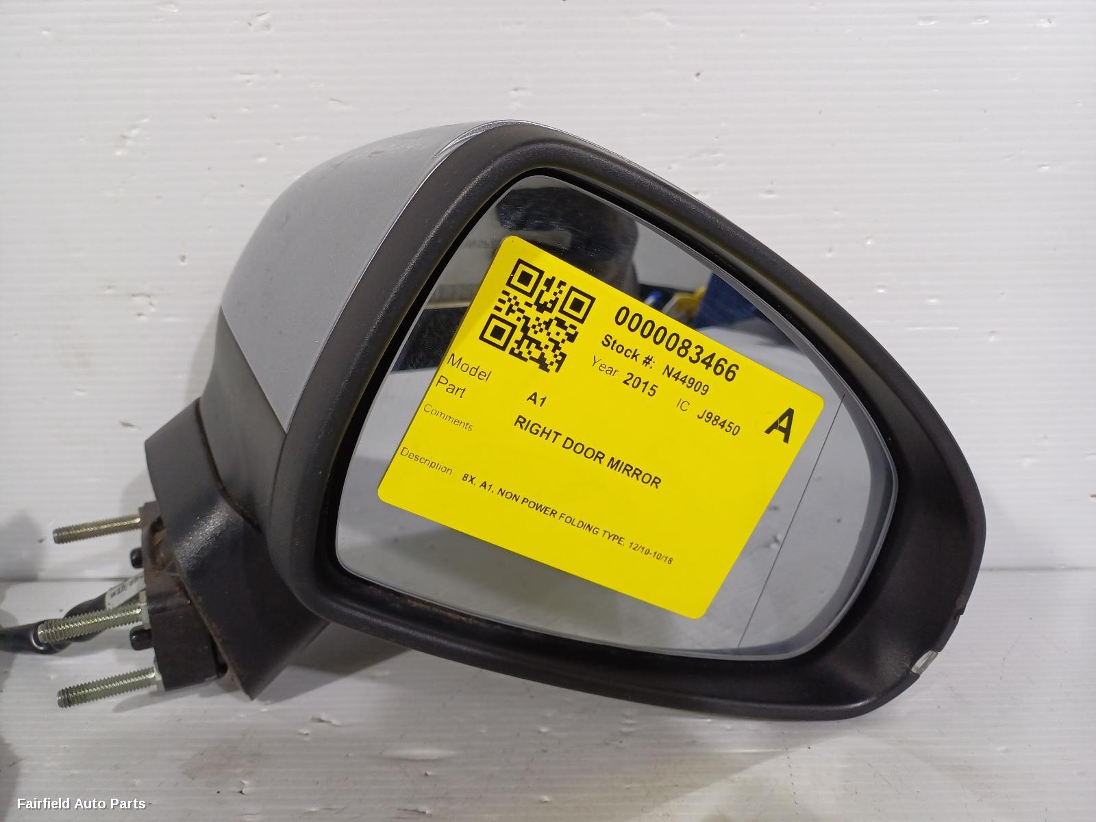 2010-2018 Audi A1 Right Door Mirror