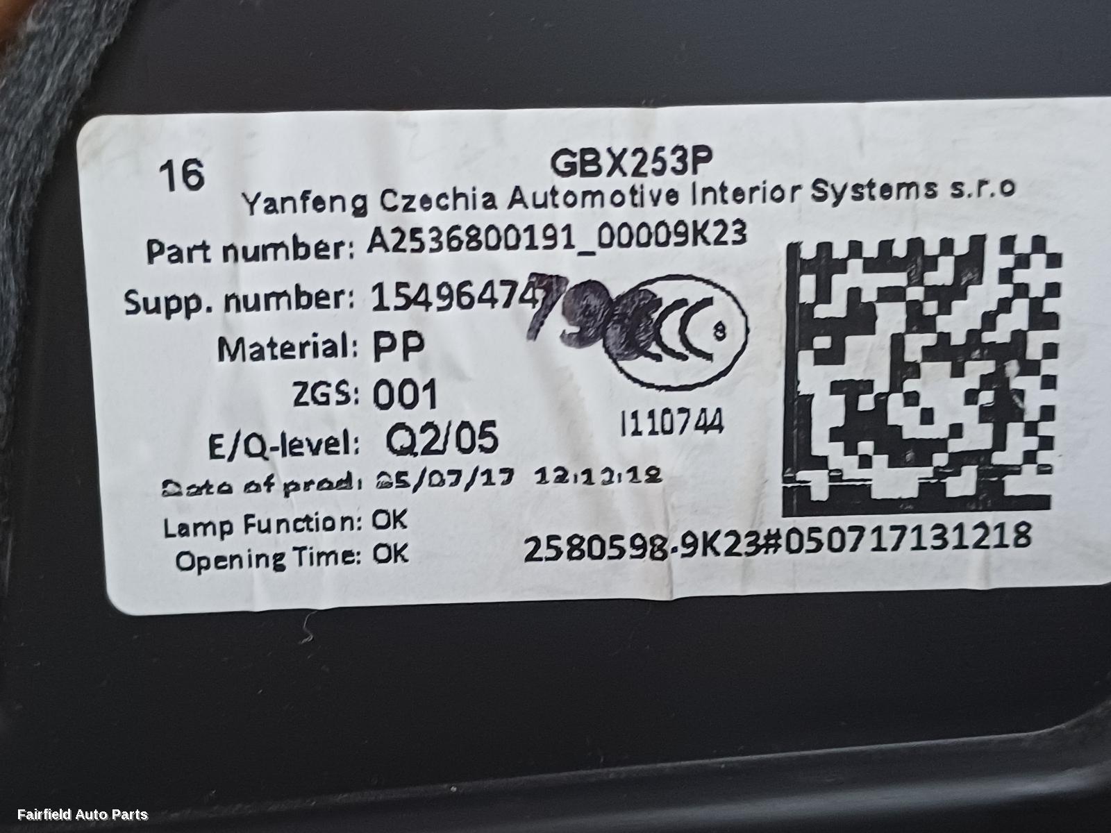 2015-2023 Mercedes Glc Class Glove Box