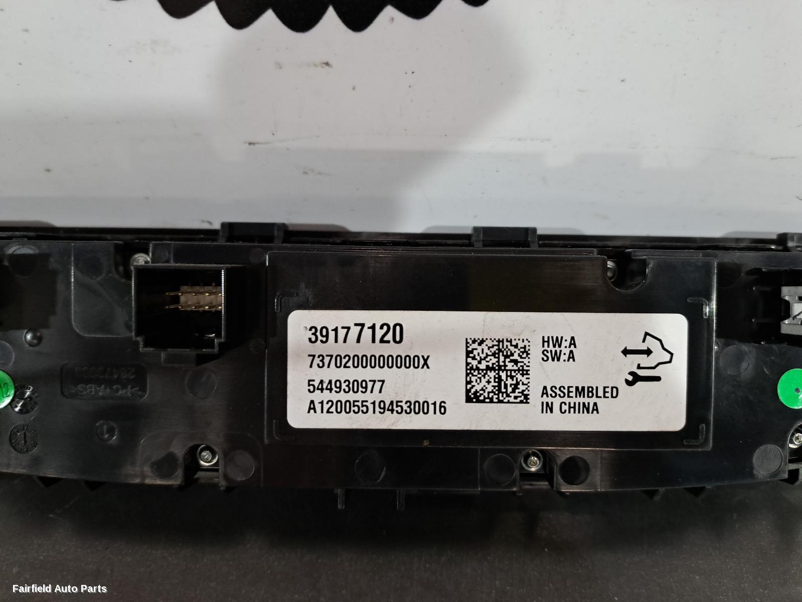 2017-2020 Holden Commodore Heater Ac Controls