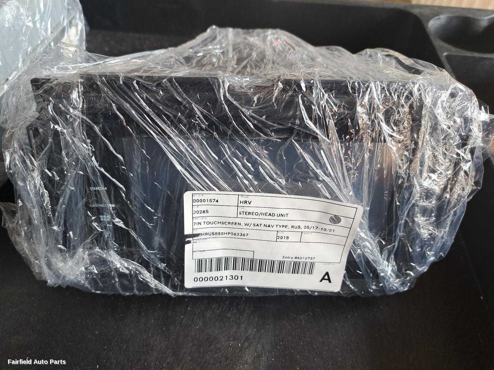 2017-2021 Honda Hrv Radio Cd Dvd Sat Tv